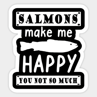 Salmon saying fishing salmon fishing sushi gift Sticker